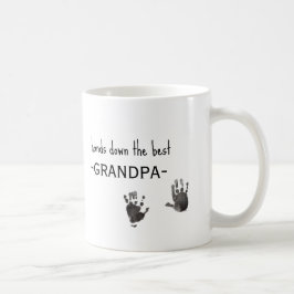 Taza De Café Personalizado Huellas para manos Foto Mejor Abuelo