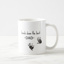 Taza De Café Personalizado Huellas para manos Foto Mejor Papá