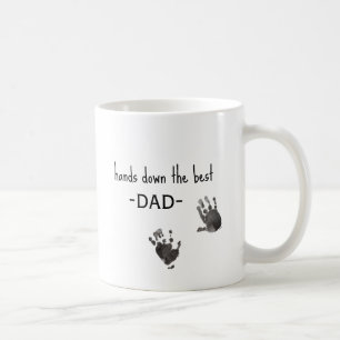 Taza De Café Personalizado Huellas para manos Foto Mejor Papá