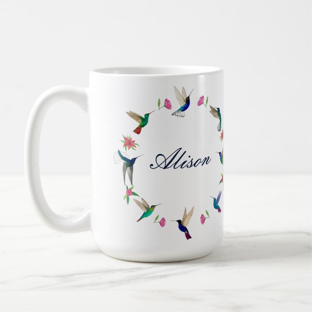 Taza De Café Personalizado Hummingbird (Izquierda)