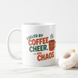 Taza De Café Personalizado Impulsado por Café, Ánimo y Caos