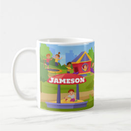 Taza De Café Personalizado infantil juguetón nombre divertido