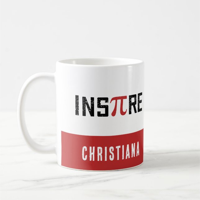 Taza De Café Personalizado InsPire Pi Day | Regalos de matemáti (Izquierda)
