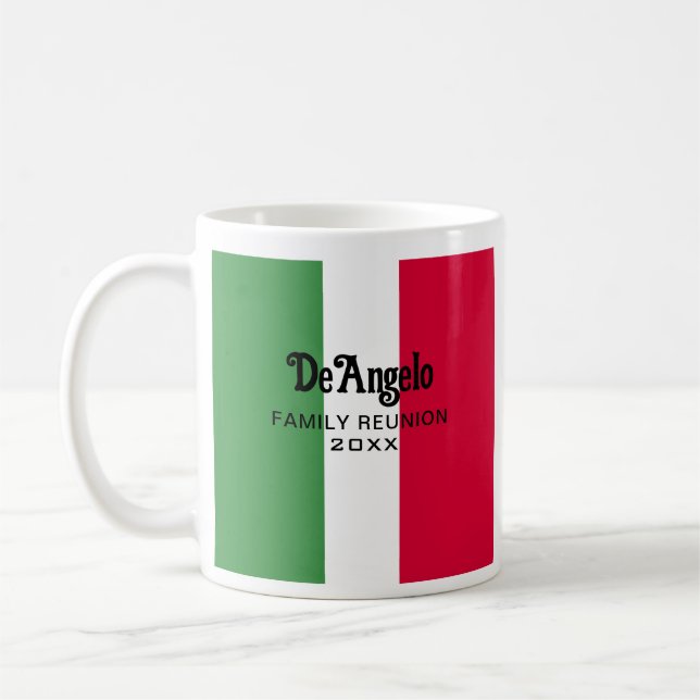 Taza De Café Personalizado Italiano Apellido Reunión (Izquierda)