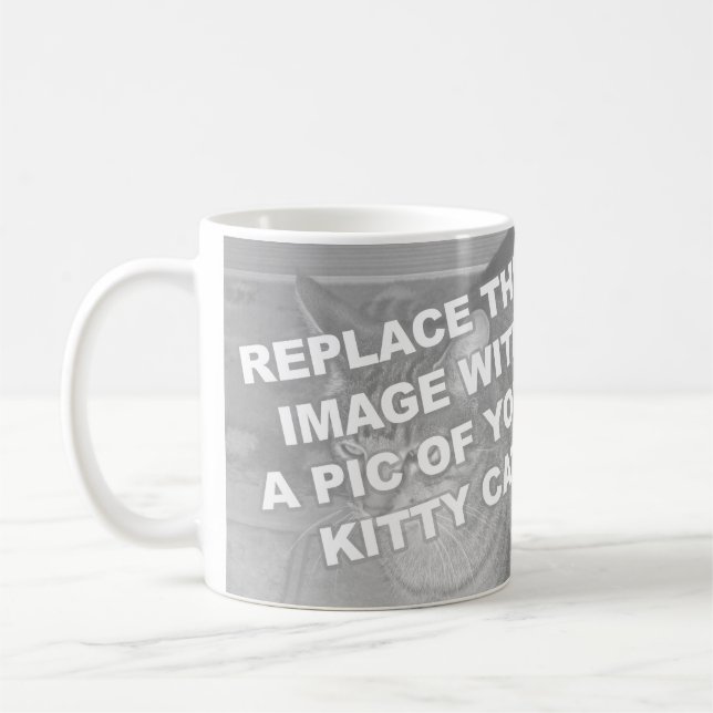 Taza De Café Personalizado Kitty Cat (Izquierda)