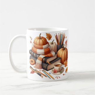 Taza De Café Personalizado libreros calabazas regalo de caída d