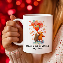 Taza De Café Personalizado lindo amor amor amor corazones cotid
