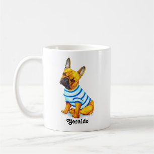 Taza De Café Personalizado lindo Bulldog francés cachorro taz