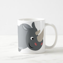 Taza De Café Personalizado lindo cargando a Rhino Mug