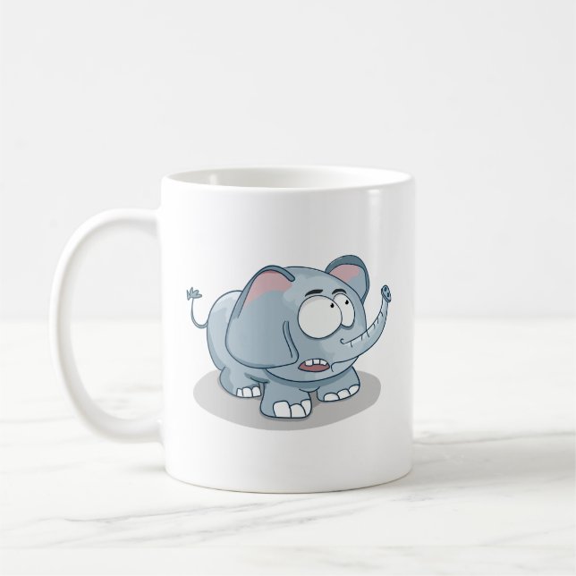 Taza De Café Personalizado lindo Elefante Funny Coffee Mug (Izquierda)