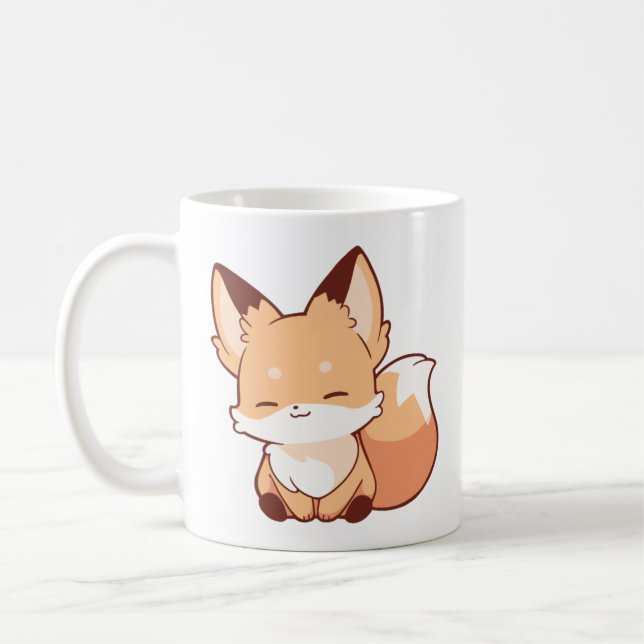 Taza De Café Personalizado lindo Fox Mug (Izquierda)