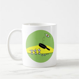 Taza De Café Personalizado lindo Huevo Doing Gymnastics Backfli