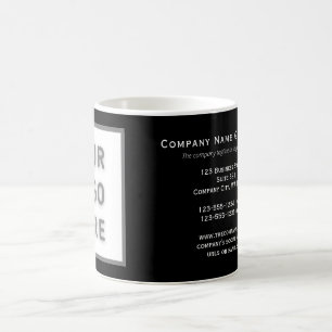 Taza De Café Personalizado Logo Text Template Business Card Bla
