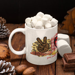 Taza De Café Personalizado Love Peace Havanese El día de San Va