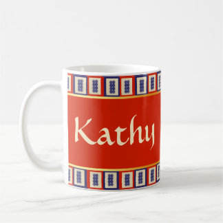 Taza De Café Personalizado Lucky Blue Eight Wheel Mahjong Tile