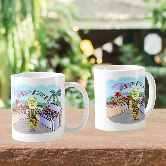 Taza De Café Personalizado maestro Grill (Background photo courtesy of Tirachard)