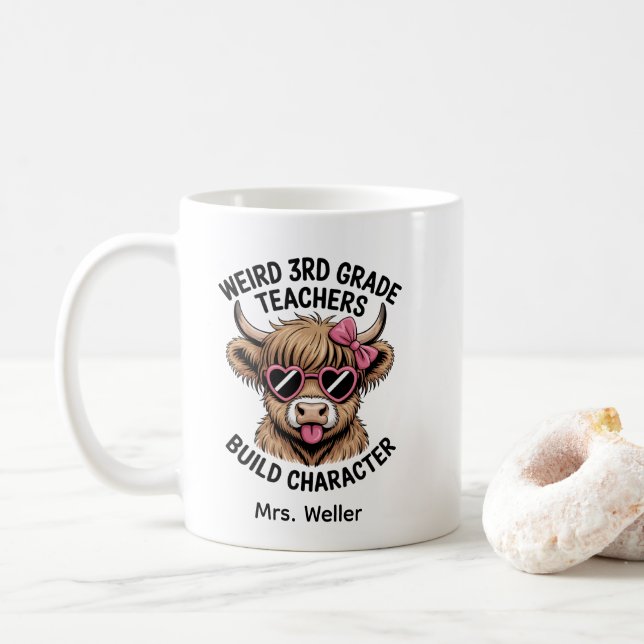 Taza De Café Personalizado “Maestros Raros de Tercer Grado Cons (Con donut)