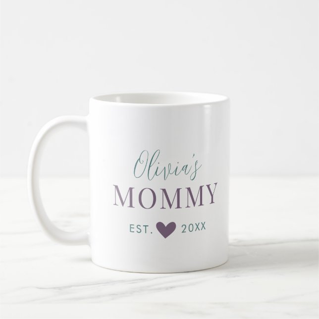 Taza De Café Personalizado Mami ha establecido café Mug (Izquierda)