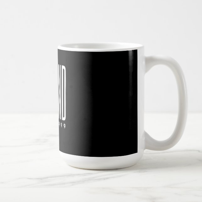 Taza De Café Personalizado Marido Texto Personalizar el negro M (Derecha)