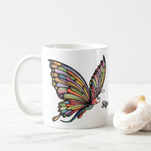 Taza De Café Personalizado Mariposa personalizada