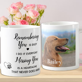 Taza De Café Personalizado Mascota en memoria de la foto de per