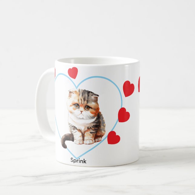 Taza De Café Personalizado Mascota Perro Foto Moderno Estiloso  (Anverso izquierdo)