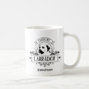 Taza De Café Personalizado me encanta mi café labrador