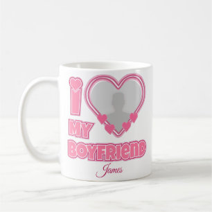 Taza De Café Personalizado Me Encanta Mi Novio - Añadir Foto Y 