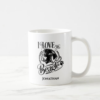 Taza De Café Personalizado me encanta My Beagle