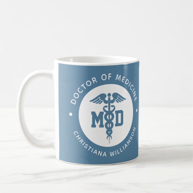 Taza De Café Personalizado Médica de Medicina Médica Graduación (Izquierda)