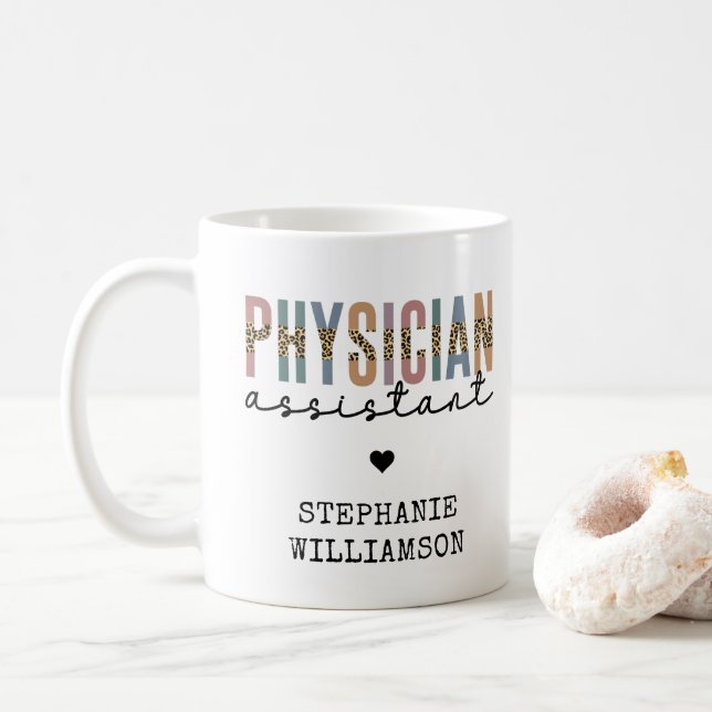 Taza De Café Personalizado Médico Auxiliar Asociado de Médicos (Con donut)