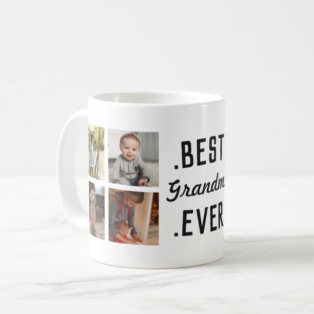 Taza De Café Personalizado Mejor Abuela Foto Mug (Anverso izquierdo)