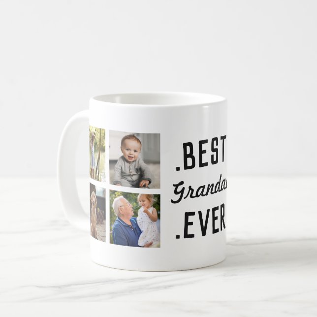 Taza De Café Personalizado Mejor Abuela Foto Mug (Anverso izquierdo)