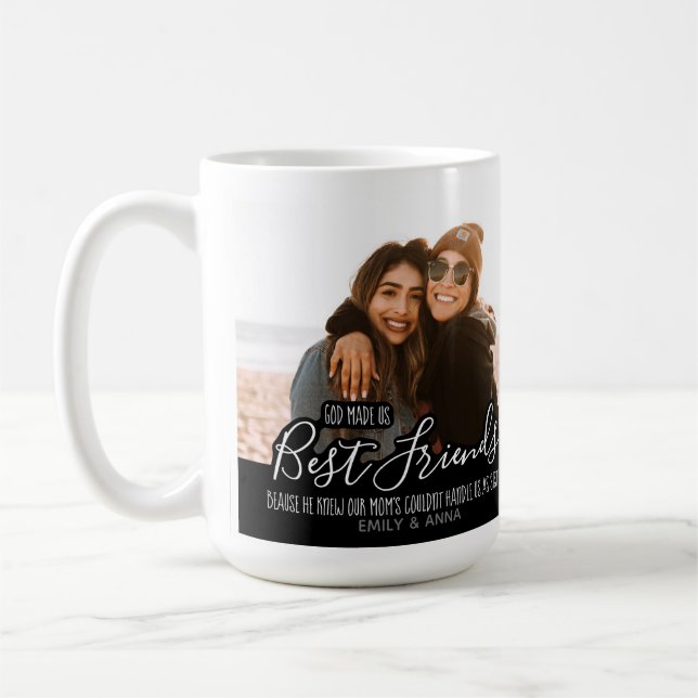 Taza De Café Personalizado Mejor Amigos Foto Amistad De Moda (Izquierda)