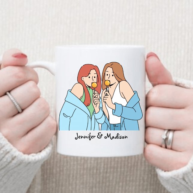 Taza De Café Personalizado Mejor Amigos Regalo Besties Amistad (Subido por el creador)