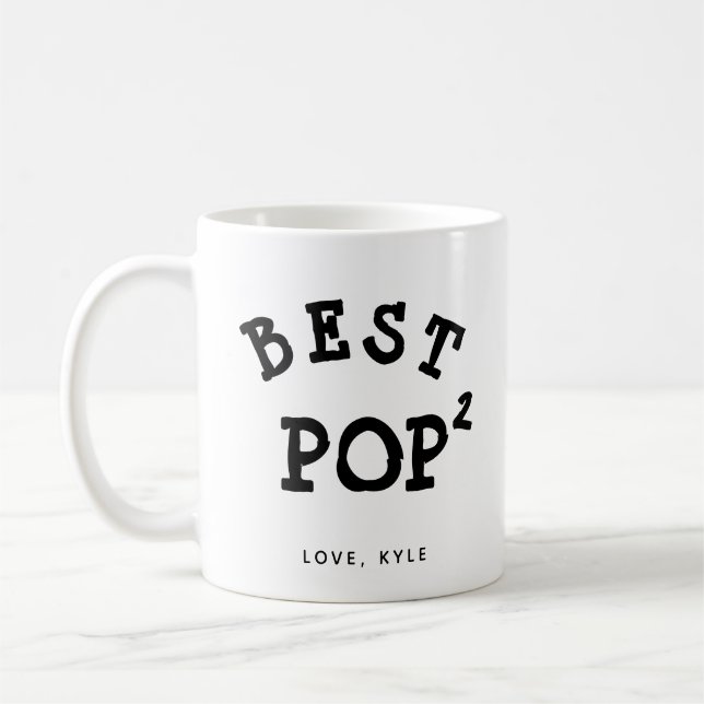 Taza De Café personalizado mejor café del día del abuelo del ab (Izquierda)