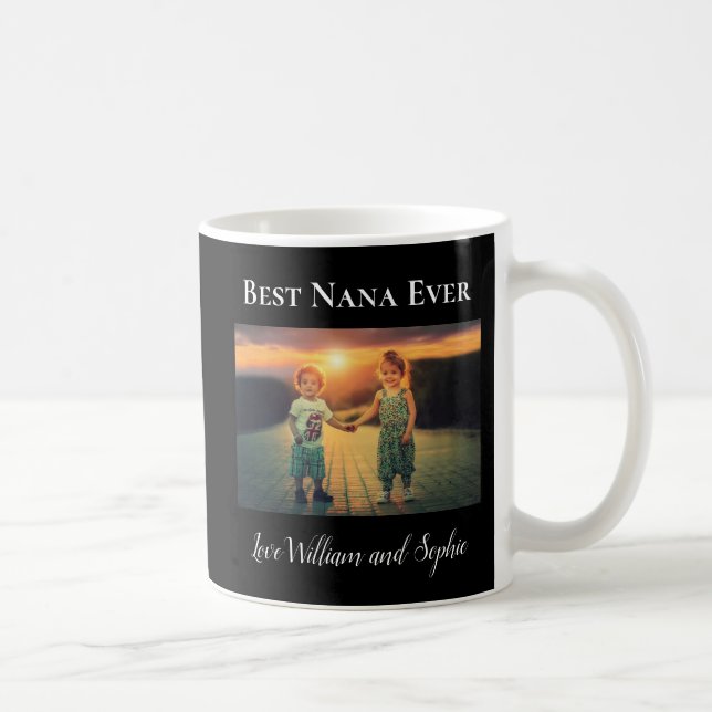 Taza De Café Personalizado Mejor Foto Nana Ever (Derecha)