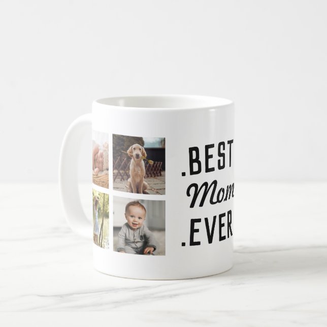 Taza De Café Personalizado Mejor Mamá Foto Mug (Anverso izquierdo)