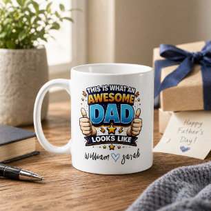 Taza De Café Personalizado Mejor Papá del Mundo   Día del Padre