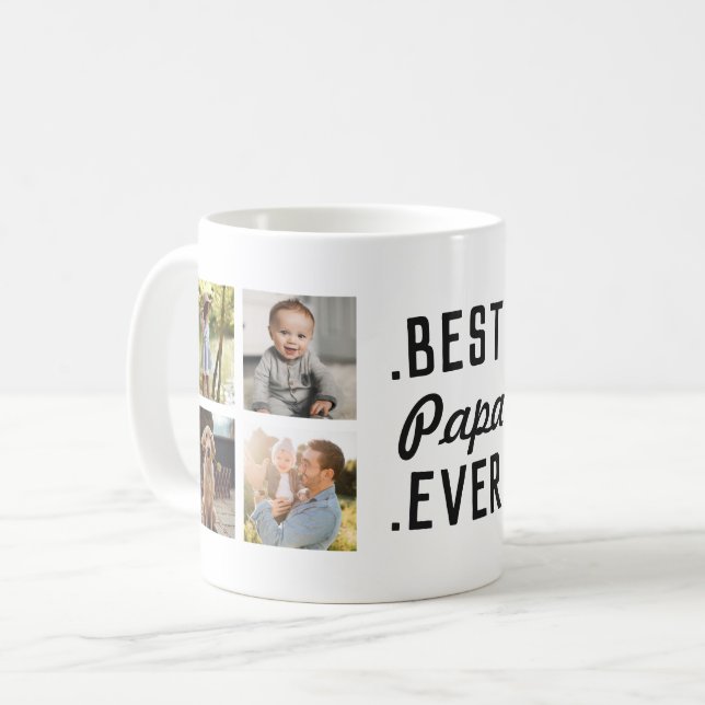 Taza De Café Personalizado Mejor Papa Foto Mug (Anverso izquierdo)