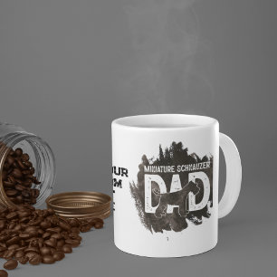 Taza De Café Personalizado Mensaje Miniatura Schnauzer Mascota 