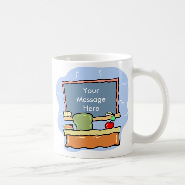 Taza De Café Personalizado Mensaje Teacher Mug (Derecha)
