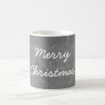Taza De Café Personalizado Merry Christmas Chalkboard Typograph<br><div class="desc">Personalizado Merry Christmas Chalkboard Blackboard Look Typography,  puedes cambiar el texto,  Black and White Text Coffee Mug</div>