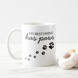 Taza De Café Personalizado Mi mejor amigo tiene amor de perro d