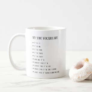 Taza De Café Personalizado Mi Vibe Vocabulary Mug