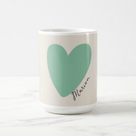 Taza De Café Personalizado Minimalista de marmota verde para el