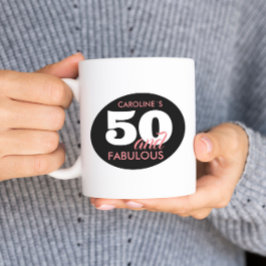 Taza De Café Personalizado Moderno 50 Y Fabuloso Mug