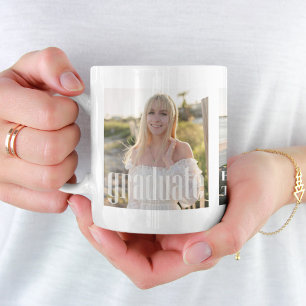 Taza De Café Personalizado moderno de graduación de cuadrícula 