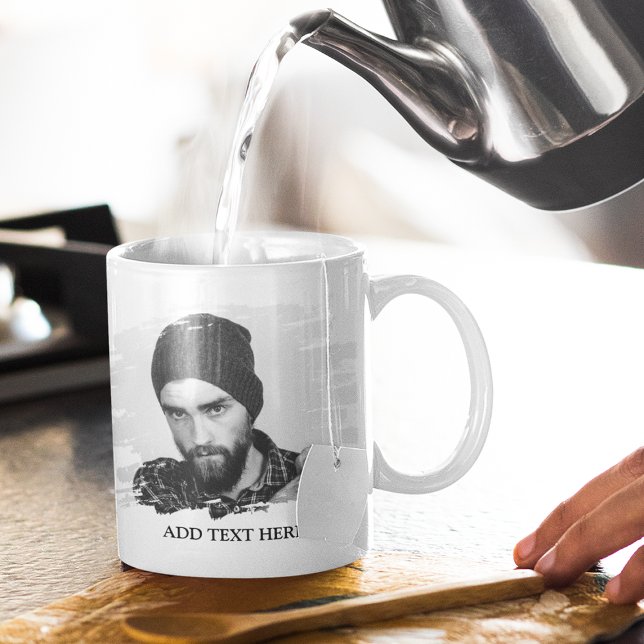 Taza De Café Personalizado moderno Efecto fotográfico grabado C (Subido por el creador)