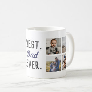 Taza De Café Personalizado moderno foto azul mejor papá jamás M